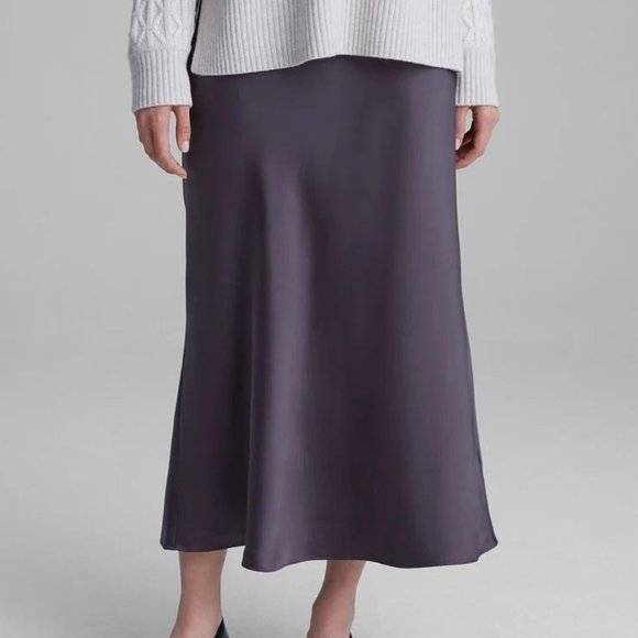 Club Monaco Slip Skirt - 4 - Grey/Purple - Picture 1 of 7